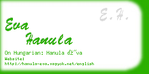 eva hanula business card